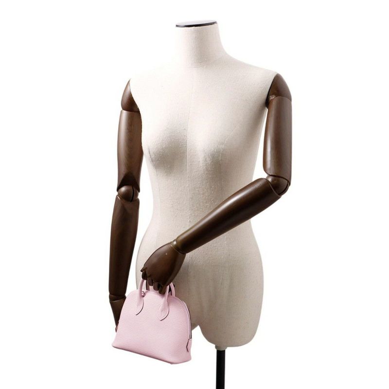 エルメス ボリード1923 ミニ ローズダーリン/シルバー金具 シェブルミゾル K刻印 2wayショルダー