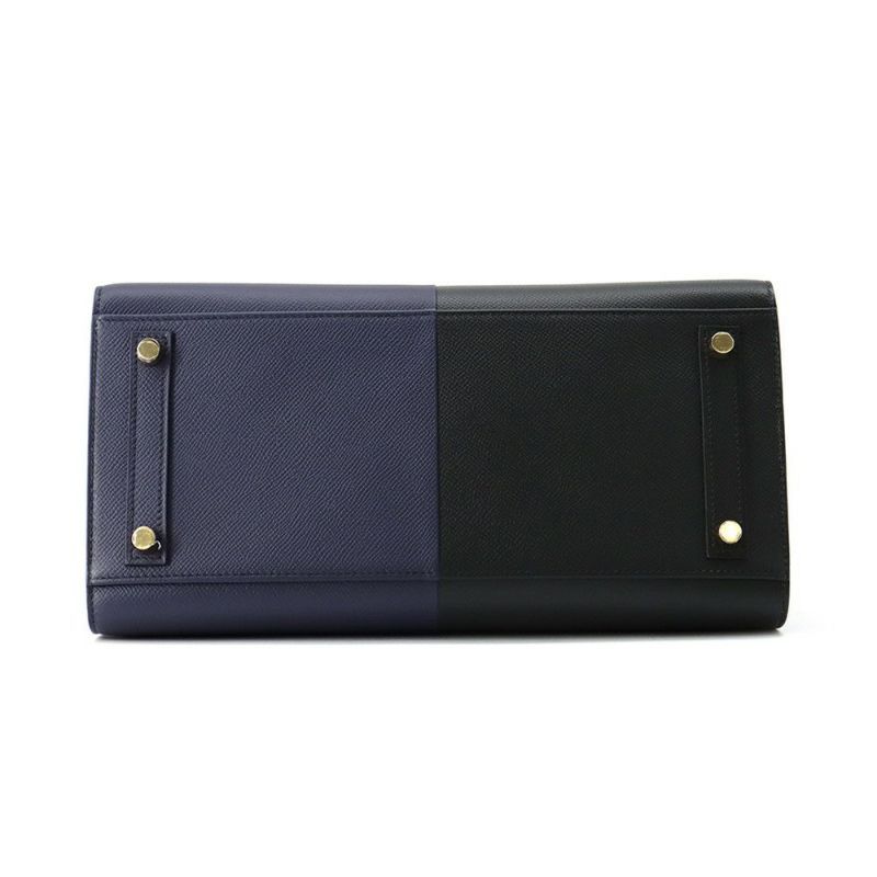 エルメス バーキン30 セリエ カザック ブラック/ブルーインディゴ/ブルーフリーダ/ゴールド金具 Z刻印 HERMES Birkin 黒