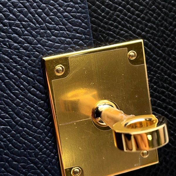 エルメス バーキン30 セリエ カザック ブラック/ブルーインディゴ/ブルーフリーダ/ゴールド金具 Z刻印 HERMES Birkin 黒