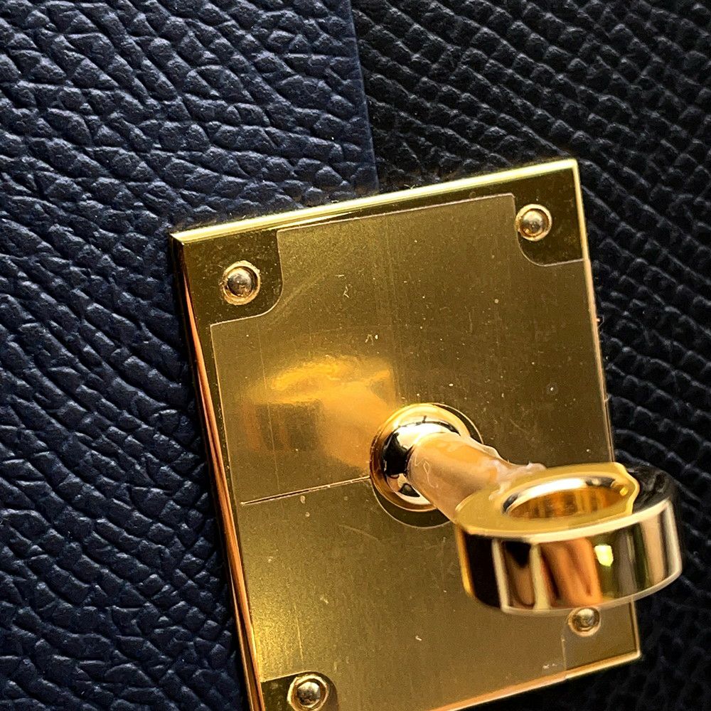 エルメス バーキン30 セリエ カザック ブラック/ブルーインディゴ/ブルーフリーダ/ゴールド金具 Z刻印 HERMES Birkin 黒