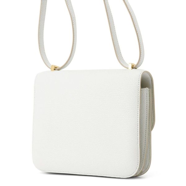 エルメス ミニ コンスタンス3 ミロワール グリスペール/ゴールド金具 シェブルミゾル K刻印 シェーブル