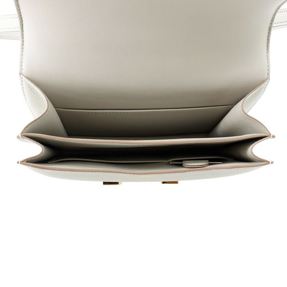 エルメス ミニ コンスタンス3 ミロワール グリスペール/ゴールド金具 シェブルミゾル K刻印 シェーブル