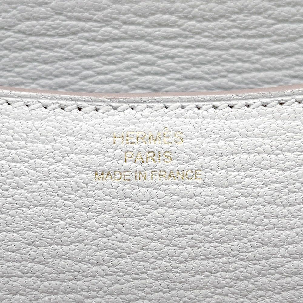 エルメス ミニ コンスタンス3 ミロワール グリスペール/ゴールド金具 シェブルミゾル K刻印 シェーブル