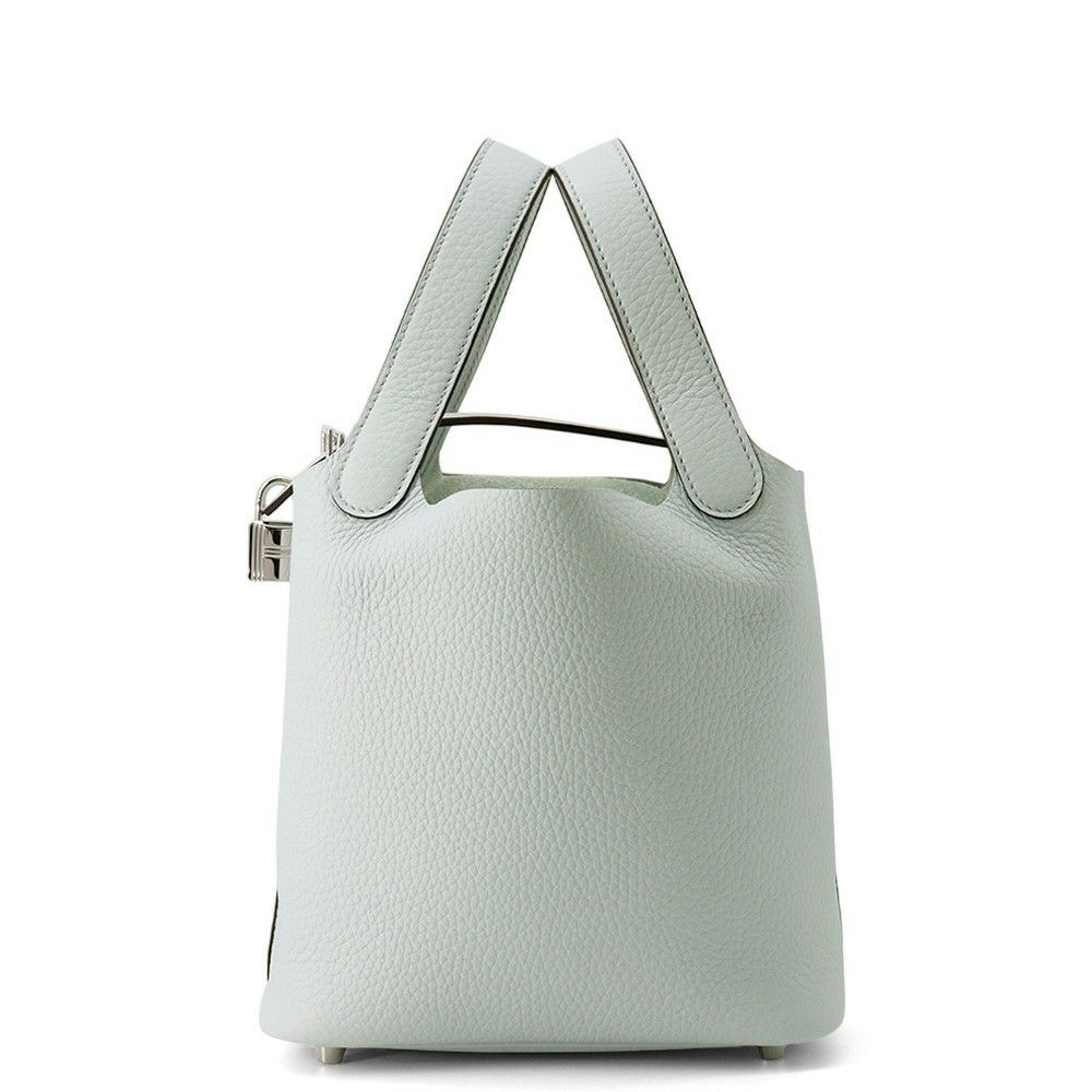 エルメス ハンドバッグ ピコタンロックPM ブルーペール/シルバー金具 トリヨンクレマンス W刻印