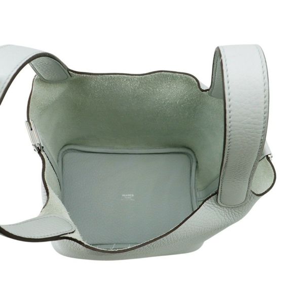 エルメス ハンドバッグ ピコタンロックPM ブルーペール/シルバー金具 トリヨンクレマンス W刻印