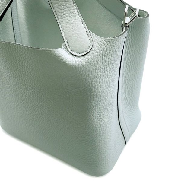 エルメス ハンドバッグ ピコタンロックPM ブルーペール/シルバー金具 トリヨンクレマンス W刻印