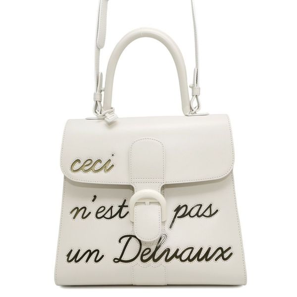 デルヴォー ハンドバッグ ブリヨン ルーモア MM ボックスカーフ AA0480BFF010DCM Delvaux 2way 白