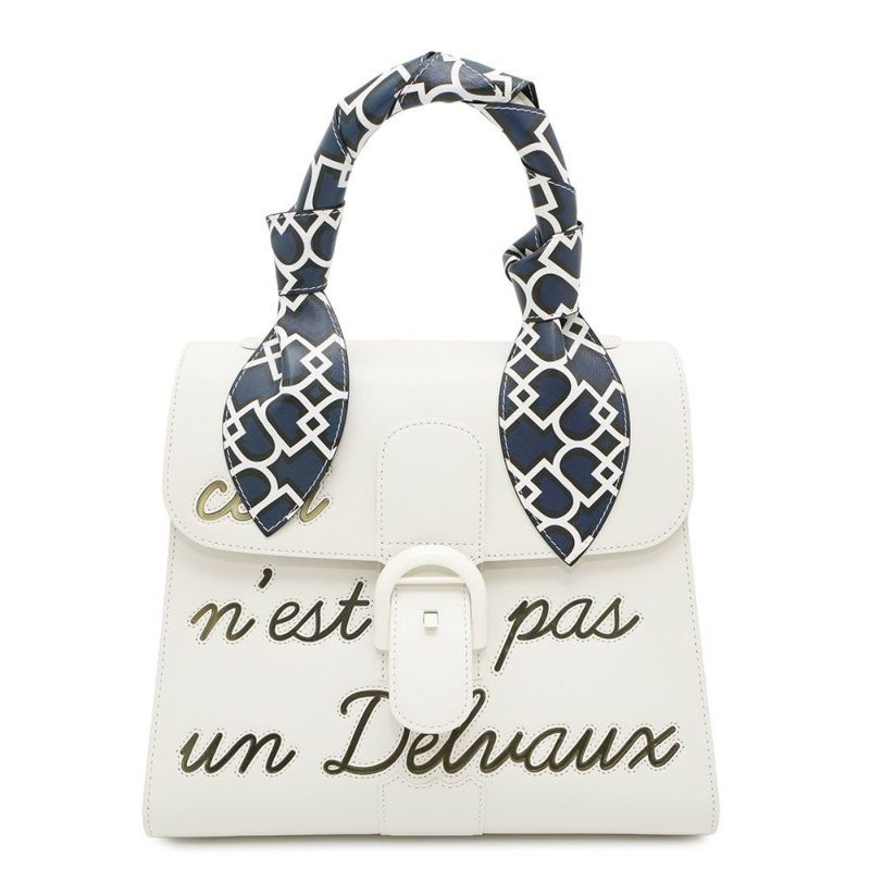 デルヴォー ハンドバッグ ブリヨン ルーモア MM ボックスカーフ AA0480BFF010DCM Delvaux 2way 白