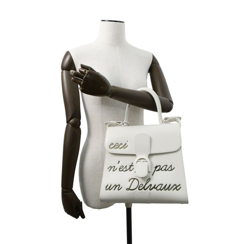 デルヴォー ハンドバッグ ブリヨン ルーモア MM ボックスカーフ AA0480BFF010DCM Delvaux 2way 白