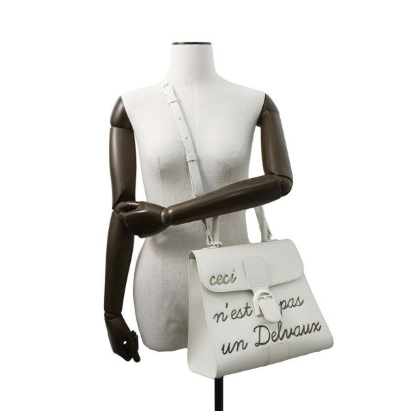 デルヴォー ハンドバッグ ブリヨン ルーモア MM ボックスカーフ AA0480BFF010DCM Delvaux 2way 白