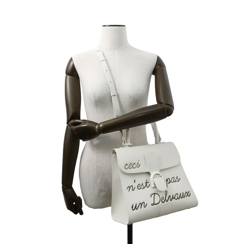 デルヴォー ハンドバッグ ブリヨン ルーモア MM ボックスカーフ AA0480BFF010DCM Delvaux 2way 白