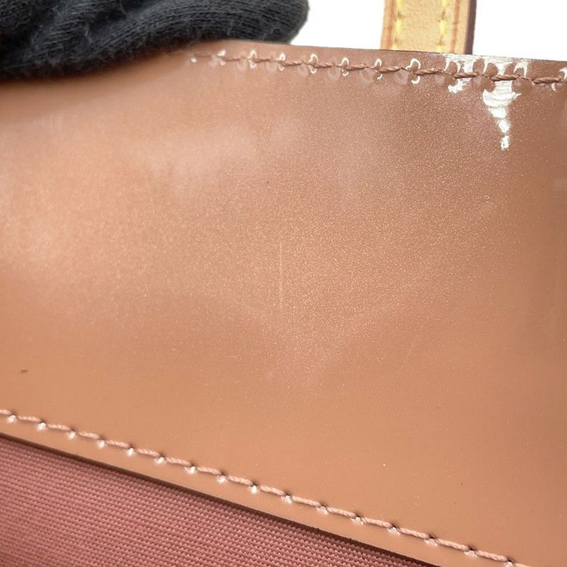 ルイヴィトン トートバッグ モノグラム・ヴェルニ カタリーナ M90015 LOUIS VUITTON ピンクベージュ