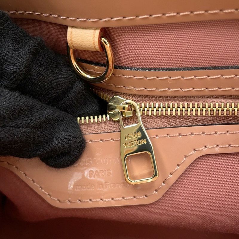 ルイヴィトン トートバッグ モノグラム・ヴェルニ カタリーナ M90015 LOUIS VUITTON ピンクベージュ