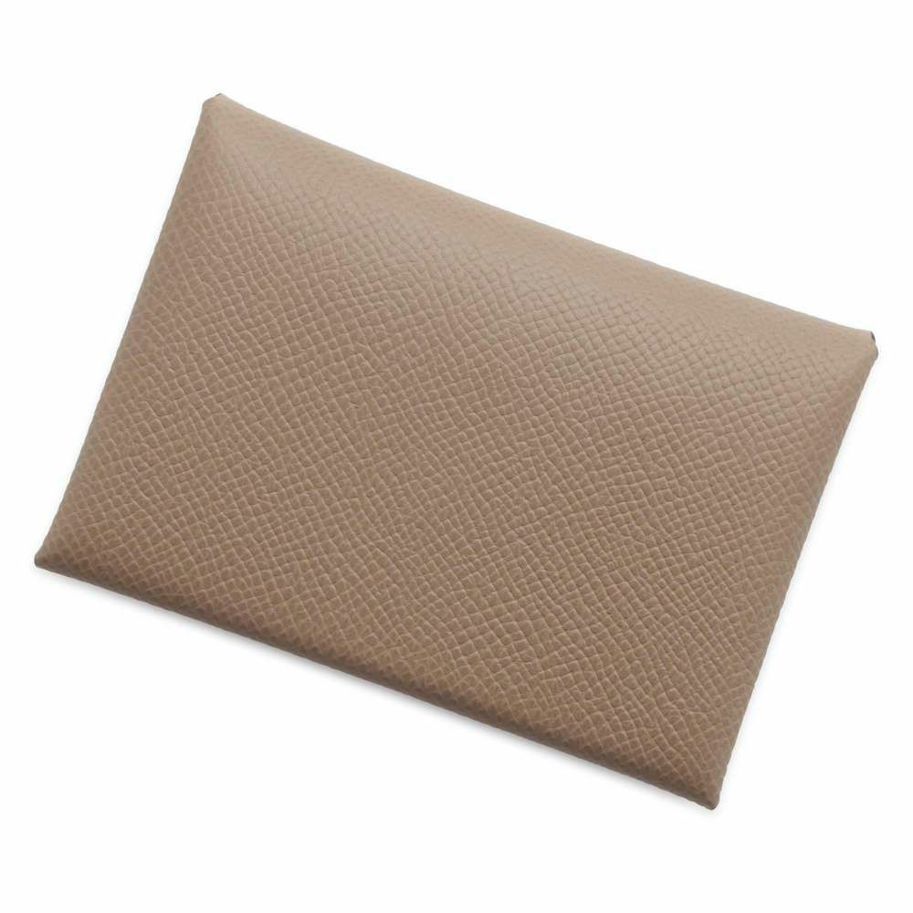 エルメス コインケース カルヴィ デュオ エトゥープ/シルバー金具 