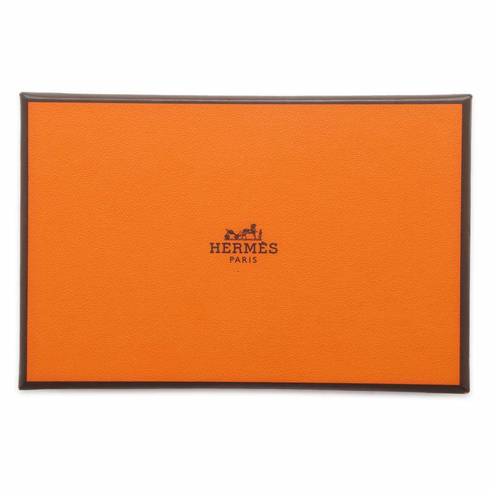 エルメス コインケース カルヴィ デュオ エトゥープ/シルバー金具 ヴォーエプソン B刻印 財布