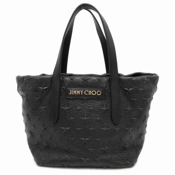 ジミーチュウ ハンドバッグ ミニサラ スターエンボス レザー JIMMY CHOO 2wayショルダーバッグ 黒