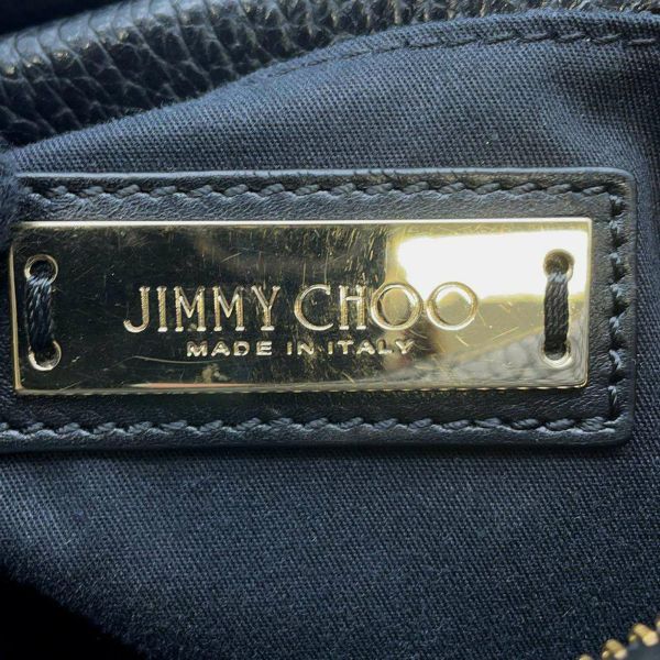 ジミーチュウ ハンドバッグ ミニサラ スターエンボス レザー JIMMY CHOO 2wayショルダーバッグ 黒