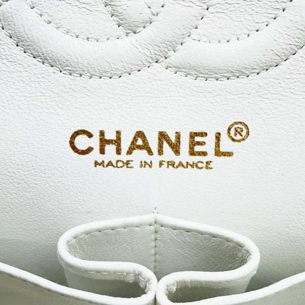 シャネル チェーンショルダーバッグ マトラッセ23 ココマーク ダブルチェーン A01113 CHANEL バッグ 白