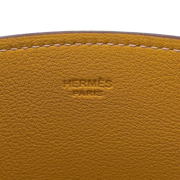 エルメス 花瓶 ベース デルタ PM ジョーヌアンブル ガラス/トリヨン・リス U刻印 HERMES インテリア
