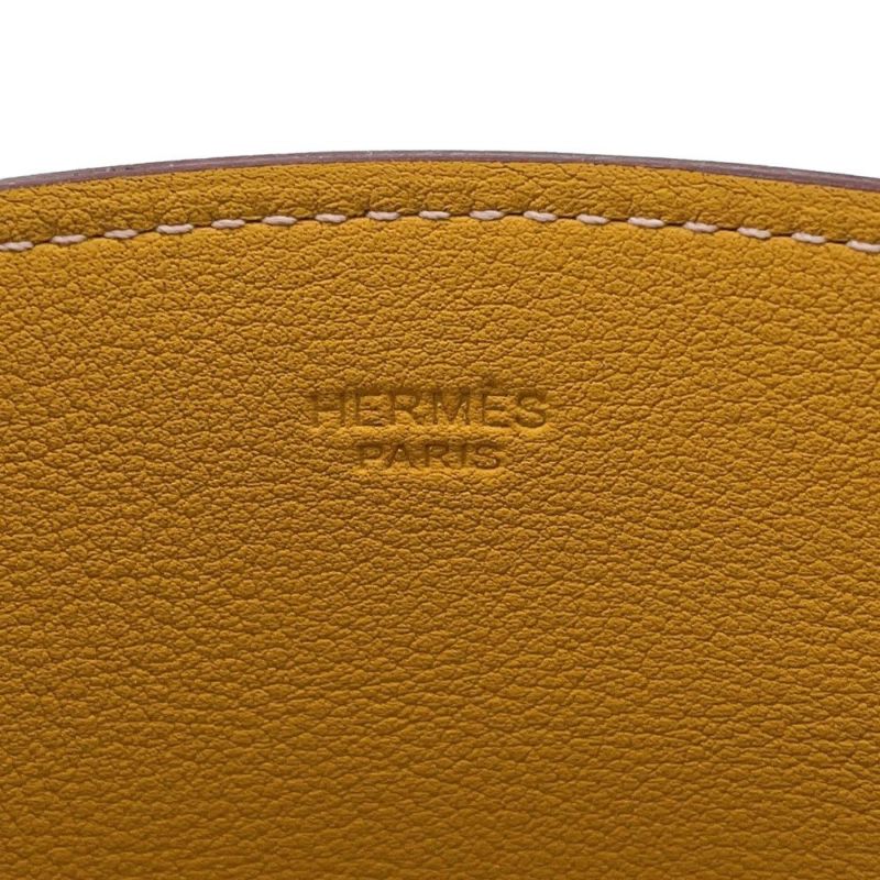 エルメス 花瓶 ベース デルタ PM ジョーヌアンブル ガラス/トリヨン・リス U刻印 HERMES インテリア