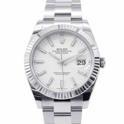 ロレックス デイトジャスト41 SS/K18WGホワイトゴールド ランダムシリアル ルーレット 126334 ROLEX 腕時計 白文字盤 | 中古・ 新品ブランド販売ギャラリーレア公式通販