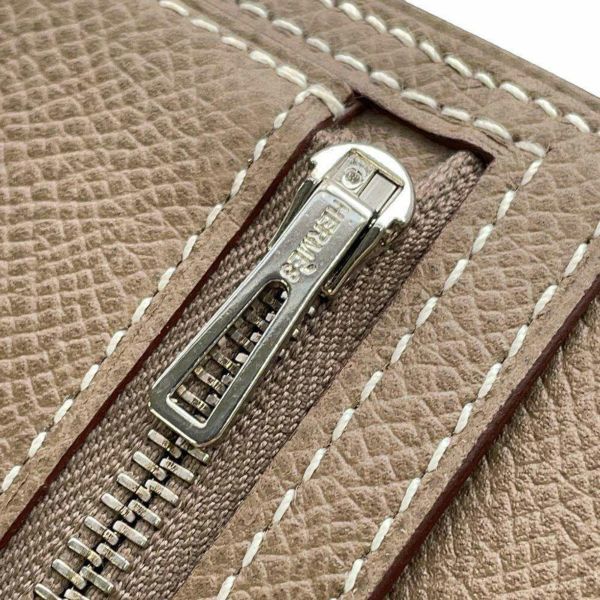 エルメス 長財布 ベアンスフレ エトゥープ/シルバー金具 ヴォーエプソン A刻印 HERMES 財布