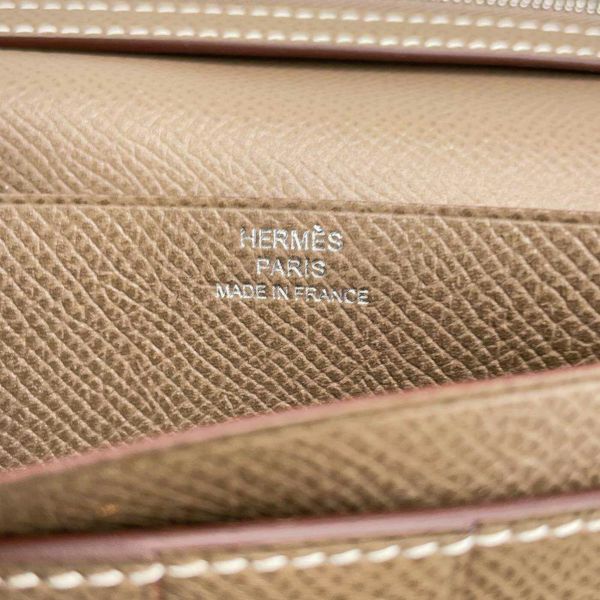 エルメス 長財布 ベアンスフレ エトゥープ/シルバー金具 ヴォーエプソン A刻印 HERMES 財布