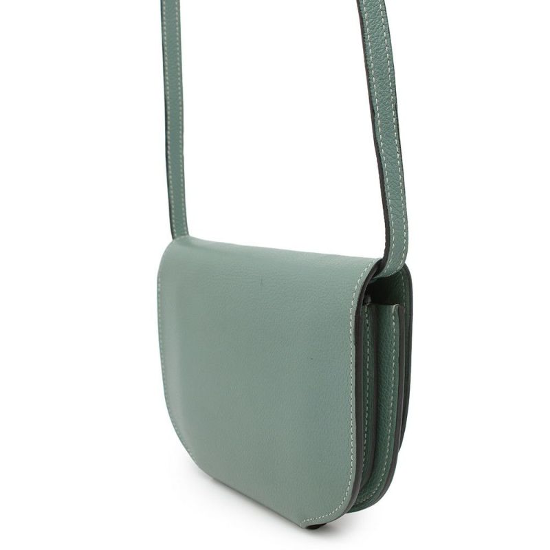 エルメス ショルダーバッグ ミニ コンヴォワイユール ブルー/シルバー金具 エバーカラー □R刻印 HERMES