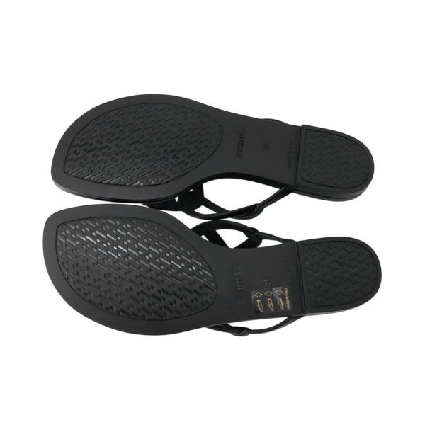 エルメス サンダル エジェリ シェーヌダンクル ラバー レディースサイズ36 HERMES 靴 黒