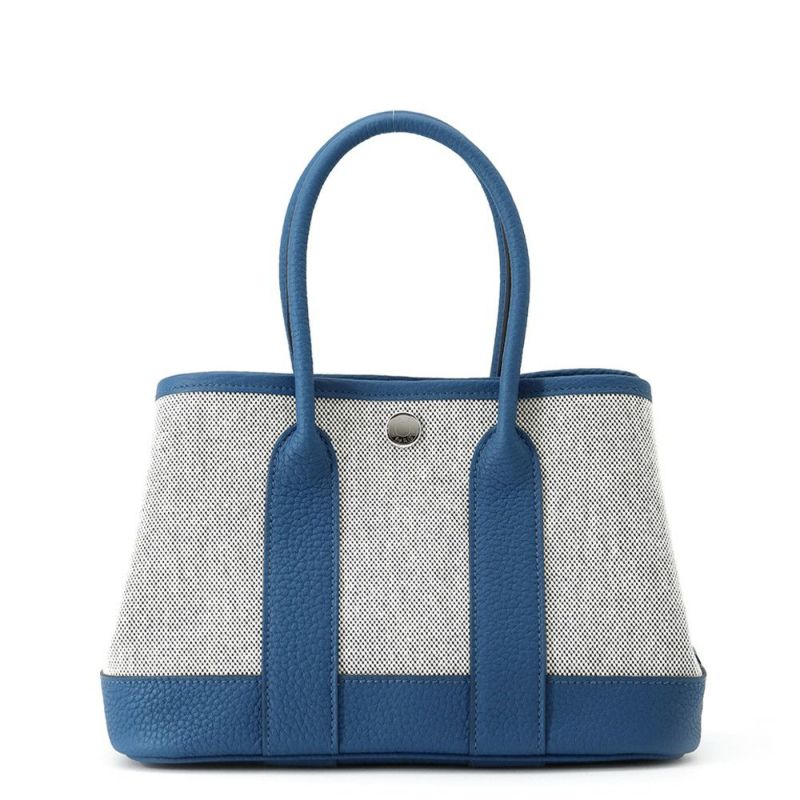 エルメス トートバッグ ネオ・ガーデン 23 ガーデンパーティ ブルーウートルメール/エクリュ トワルアッシュヴァイキング/ネゴンダ W刻印