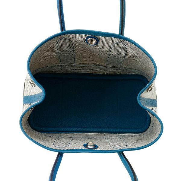 エルメス トートバッグ ネオ・ガーデン 23 ガーデンパーティ ブルーウートルメール/エクリュ トワルアッシュヴァイキング/ネゴンダ W刻印