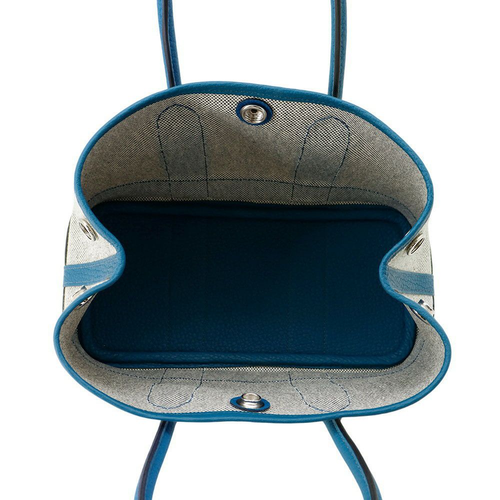 エルメス トートバッグ ネオ・ガーデン 23 ガーデンパーティ ブルーウートルメール/エクリュ トワルアッシュヴァイキング/ネゴンダ W刻印