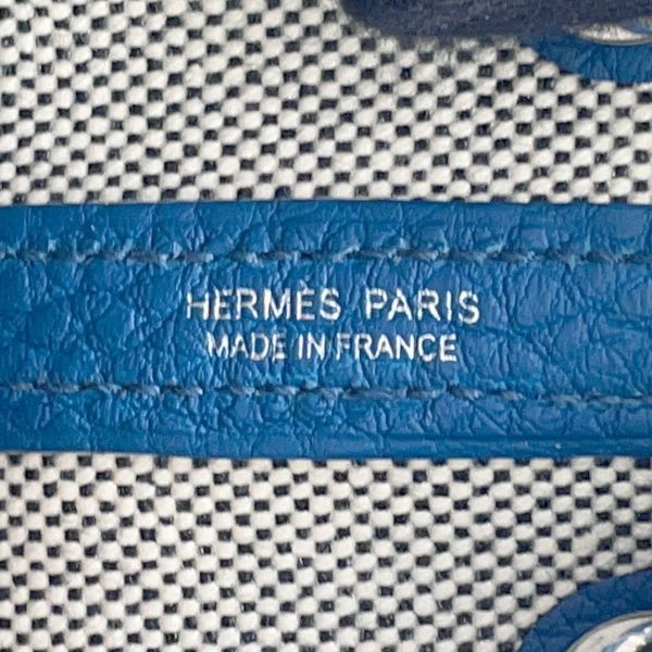 エルメス トートバッグ ネオ・ガーデン 23 ガーデンパーティ ブルーウートルメール/エクリュ トワルアッシュヴァイキング/ネゴンダ W刻印