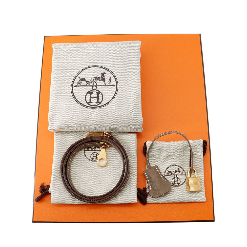 エルメス ハンドバッグ ケリー25 外縫い エトゥープ/ゴールド金具 エプソン K刻印 2wayショルダー