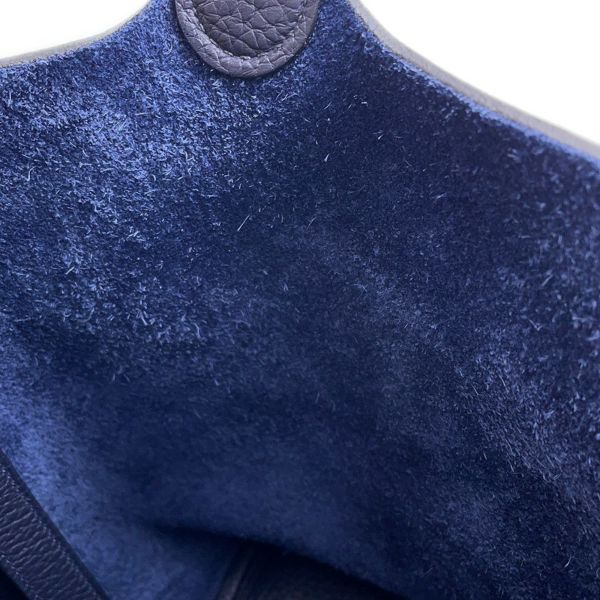 エルメス ハンドバッグ ピコタンロックMM ブルーニュイ/シルバー金具 トリヨンクレマンス Z刻印