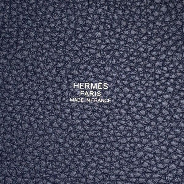 エルメス ハンドバッグ ピコタンロックMM ブルーニュイ/シルバー金具 トリヨンクレマンス Z刻印