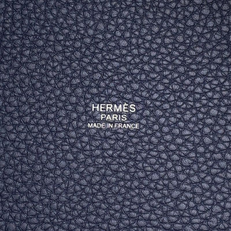エルメス ハンドバッグ ピコタンロックMM ブルーニュイ/シルバー金具 トリヨンクレマンス Z刻印