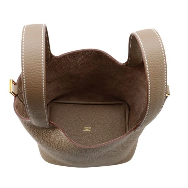 エルメス ハンドバッグ ピコタンロックPM エトゥープ/ゴールド金具 トリヨンクレマンス K刻印