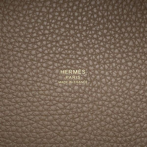 エルメス ハンドバッグ ピコタンロックPM エトゥープ/ゴールド金具 トリヨンクレマンス K刻印