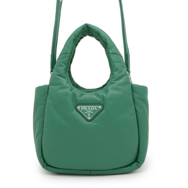 プラダ ハンドバッグ トライアングルロゴ ミニ ソフトナッパレザー 1BA359 PRADA 2way