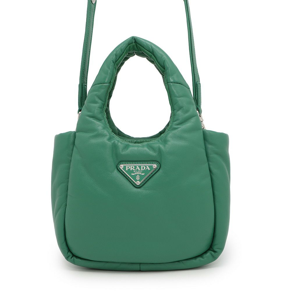 プラダ ハンドバッグ トライアングルロゴ ミニ ソフトナッパレザー 1BA359 PRADA 2way