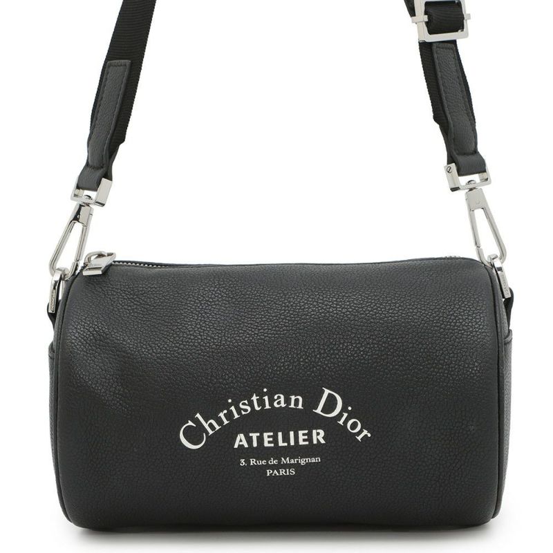 クリスチャン・ディオール ショルダーバッグ レザー ロゴ Christian Dior バッグ 黒