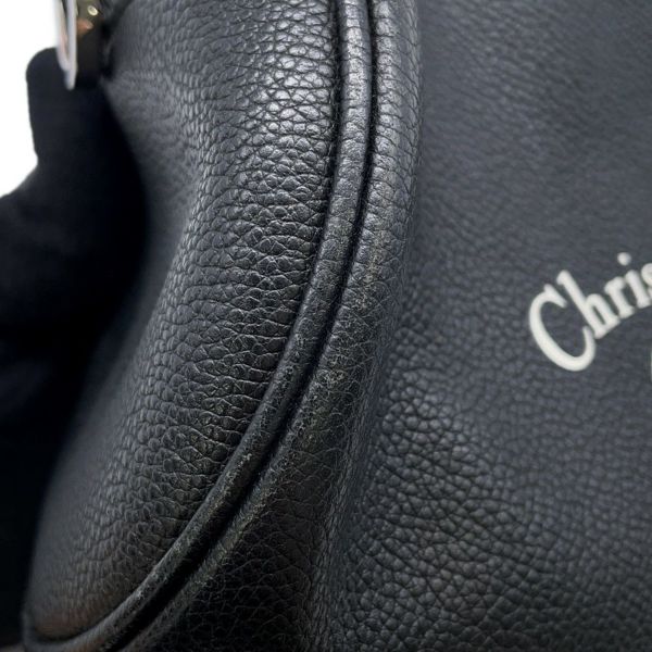クリスチャン・ディオール ショルダーバッグ レザー ロゴ Christian Dior バッグ 黒