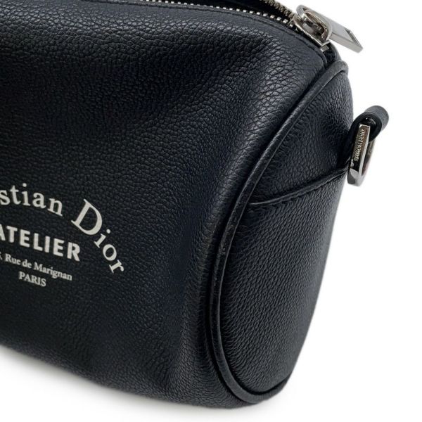 クリスチャン・ディオール ショルダーバッグ レザー ロゴ Christian Dior バッグ 黒