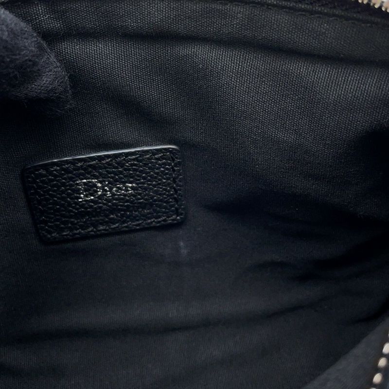 クリスチャン・ディオール ショルダーバッグ レザー ロゴ Christian Dior バッグ 黒