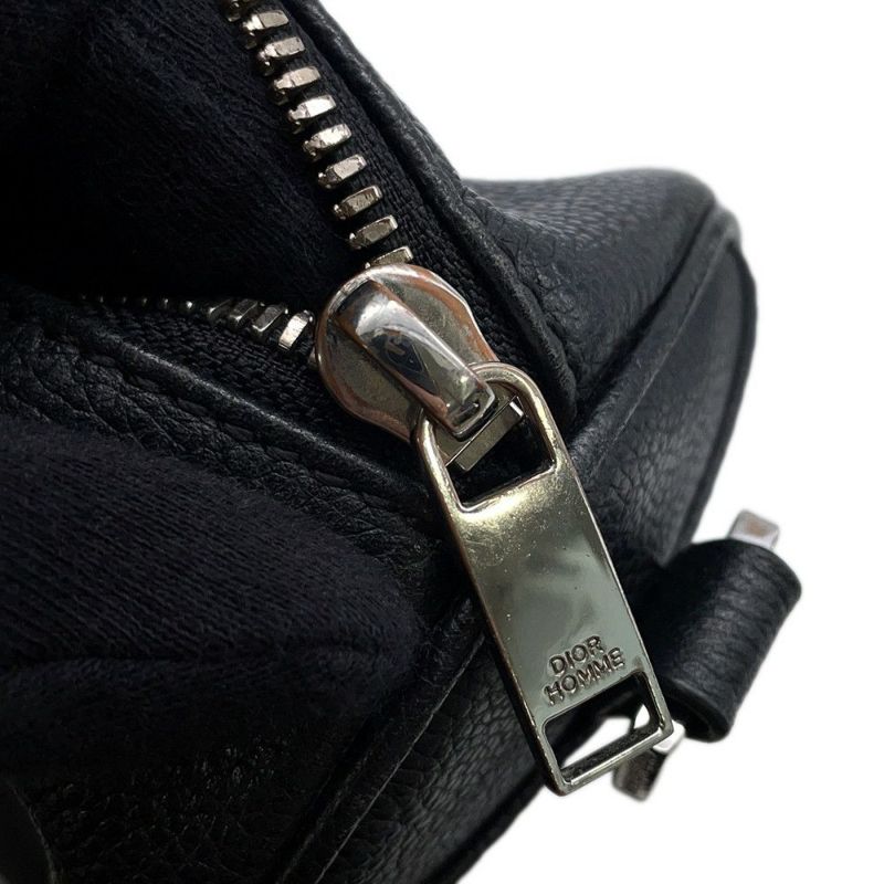 クリスチャン・ディオール ショルダーバッグ レザー ロゴ Christian Dior バッグ 黒