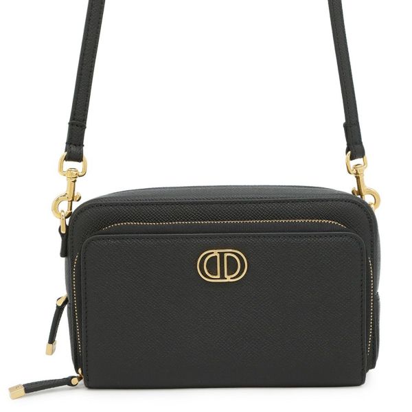 クリスチャン・ディオール ショルダーバッグ カロ ダブルポーチ S7431UBAE Christian Dior 黒