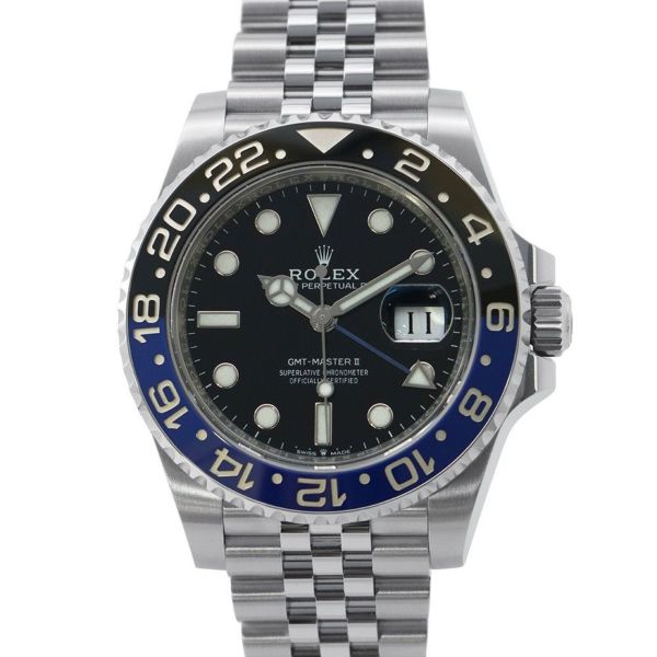 ロレックス GMTマスター2 デイト ランダムシリアル ルーレット 126710BLNR ROLEX 腕時計 黒文字盤