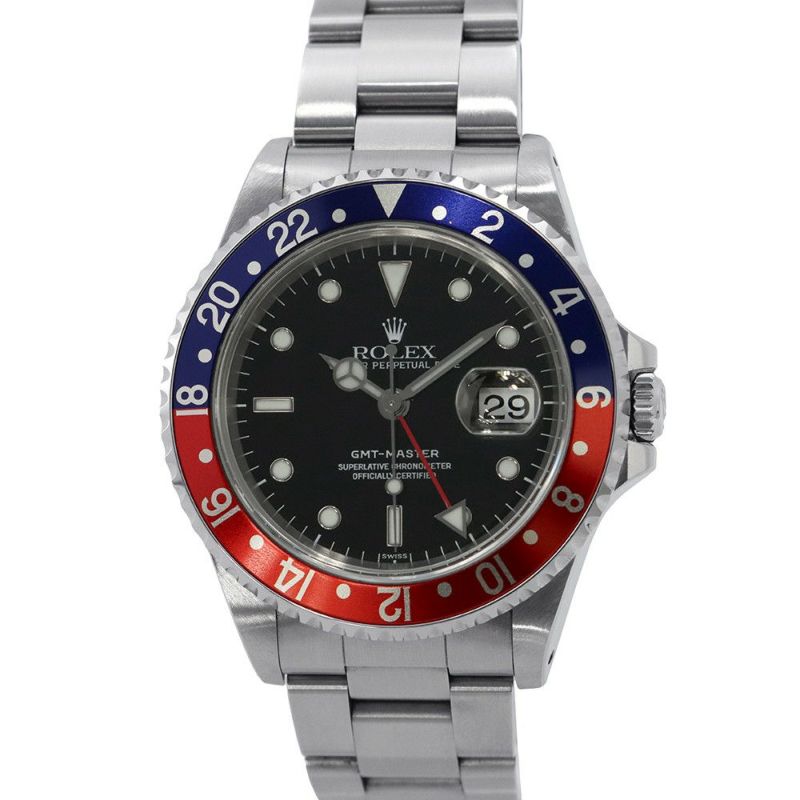 ロレックス GMTマスター U番 16700 ROLEX 腕時計 黒文字盤