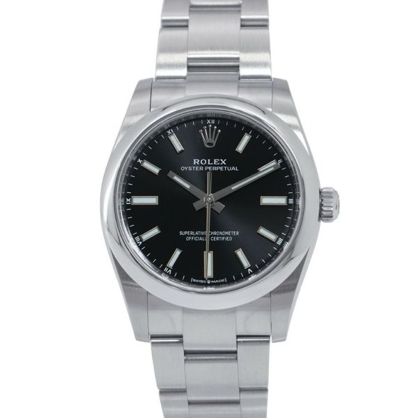 ロレックス オイスターパーペチュアル34 124200 ROLEX 腕時計 黒文字盤